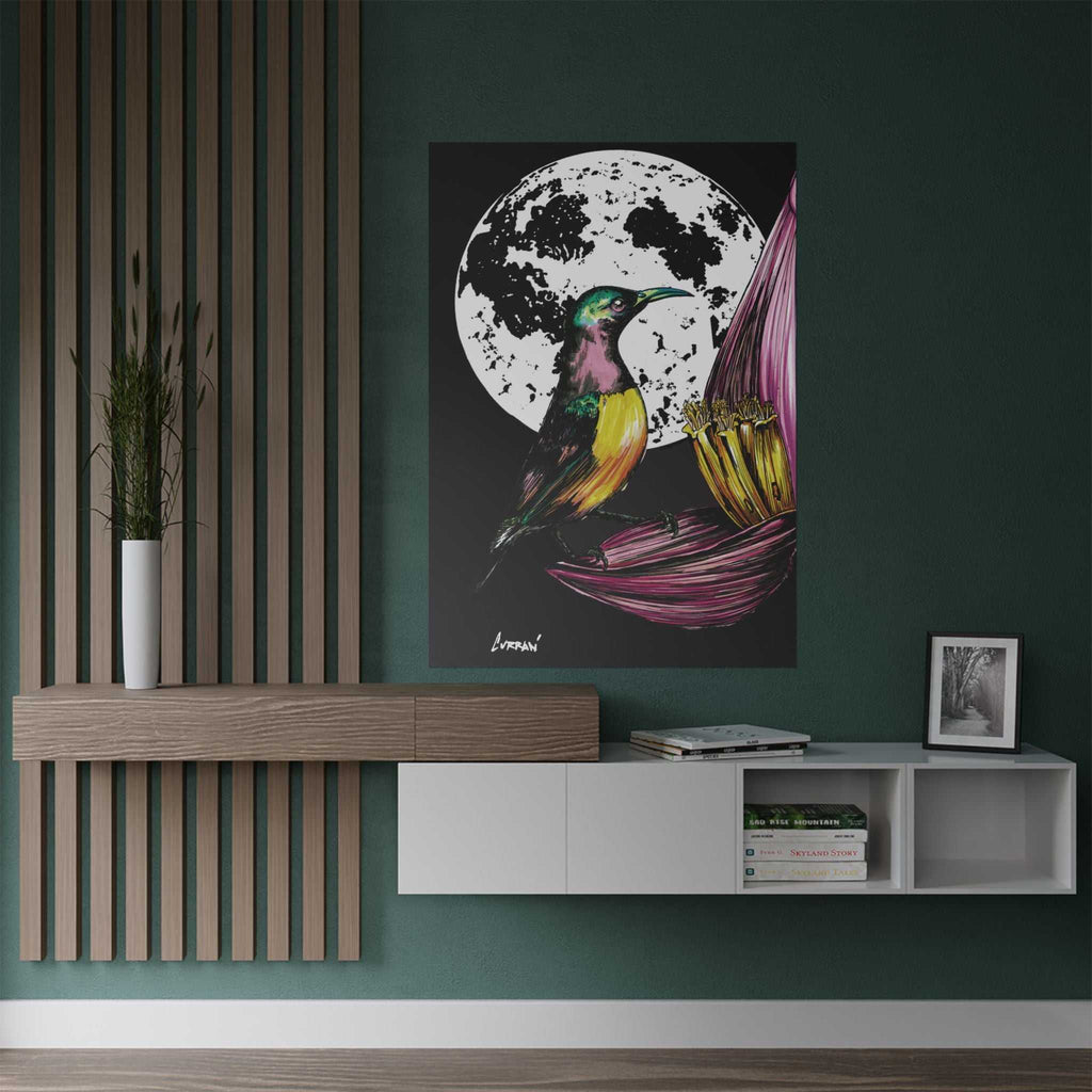 Discover the perfect addition to your nature-inspired decor with our Vibrant Bird Satin Poster - Art Print for Nature Lovers. Brighten up your space today!