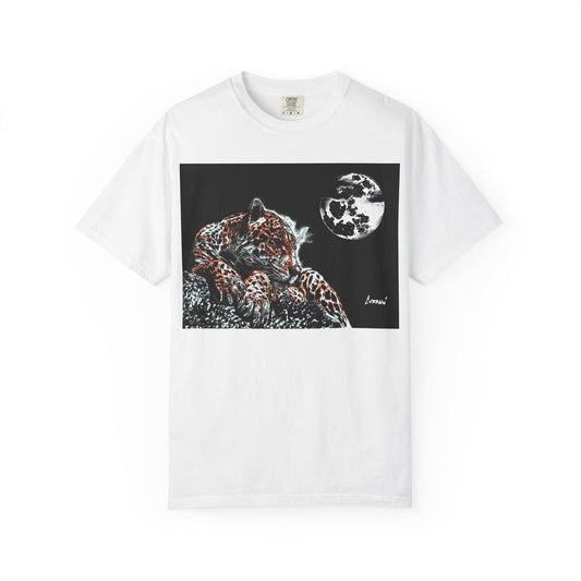 Moonlit Leopard Unisex Garment-Dyed T-Shirt