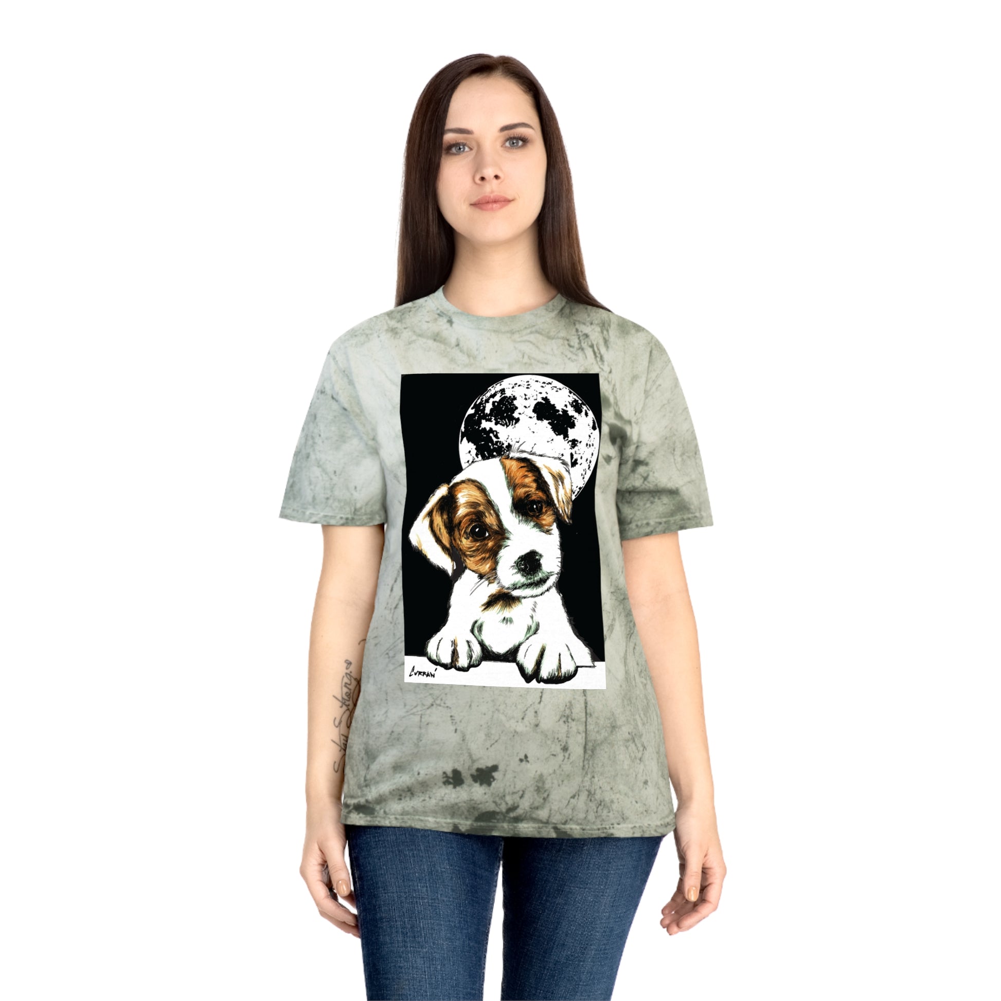 Color Blast Beagle Moon Unisex T Shirt for Pet Lovers