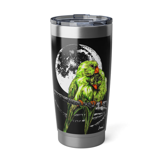 Parrot Wall Art 20oz Tumbler, Hand Drawn Travel Mug, Gift for Wanderer, Original Design, Great Birthday Gift, Perfect Christmas Gift