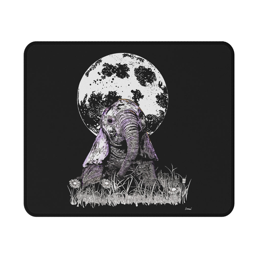Elephant Baby Moon Gaming Mouse Pad - Non-Slip Design