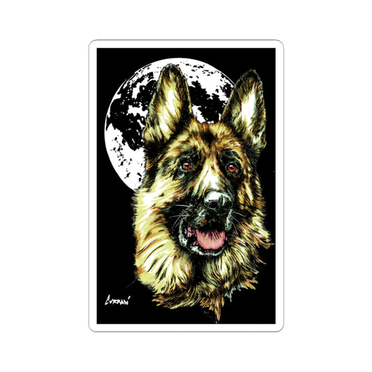 German Shepherd Kiss-Cut Sticker - Canine Art for Dog Lovers
