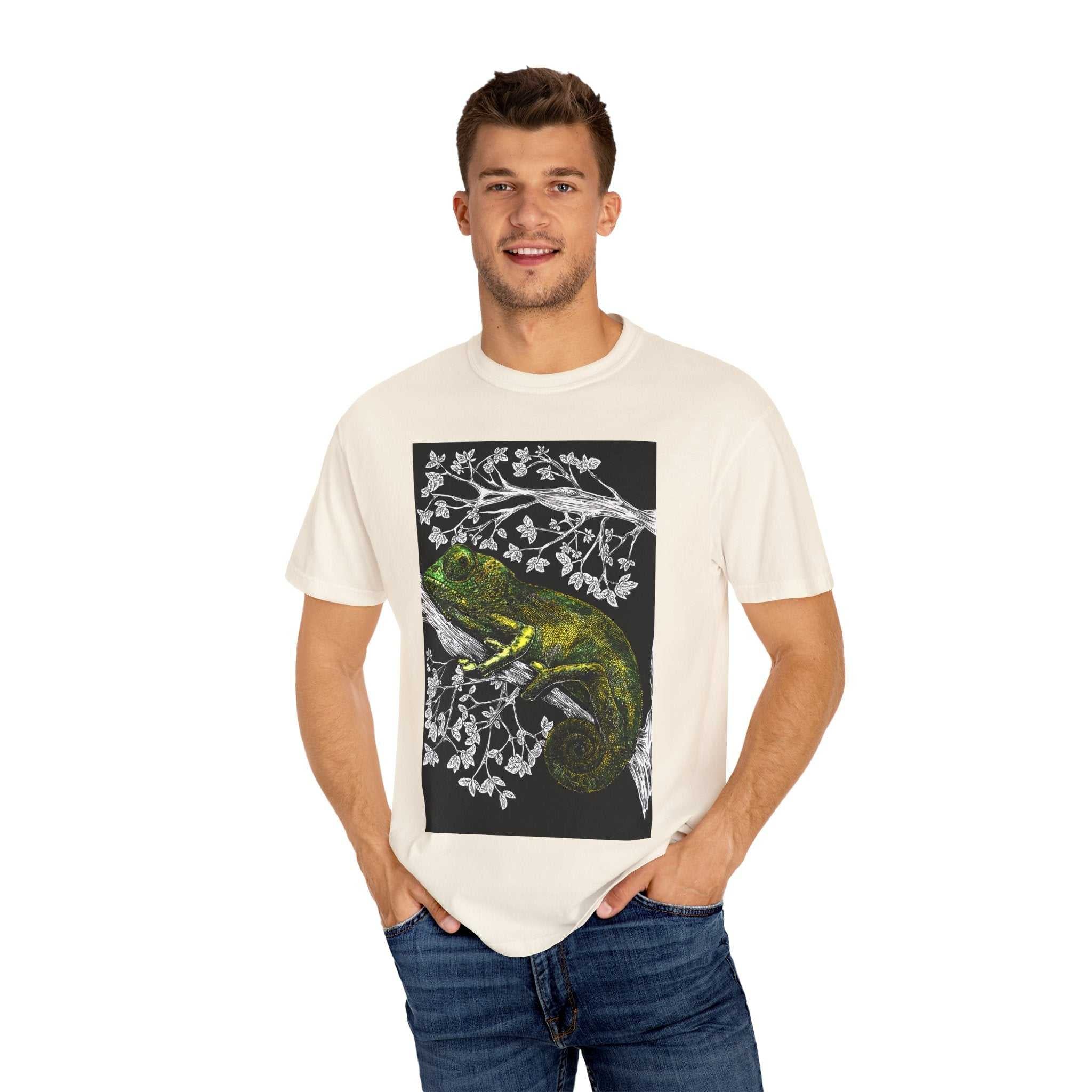 Chameleon Art Unisex Garment-Dyed T-Shirt - Nature Lover's