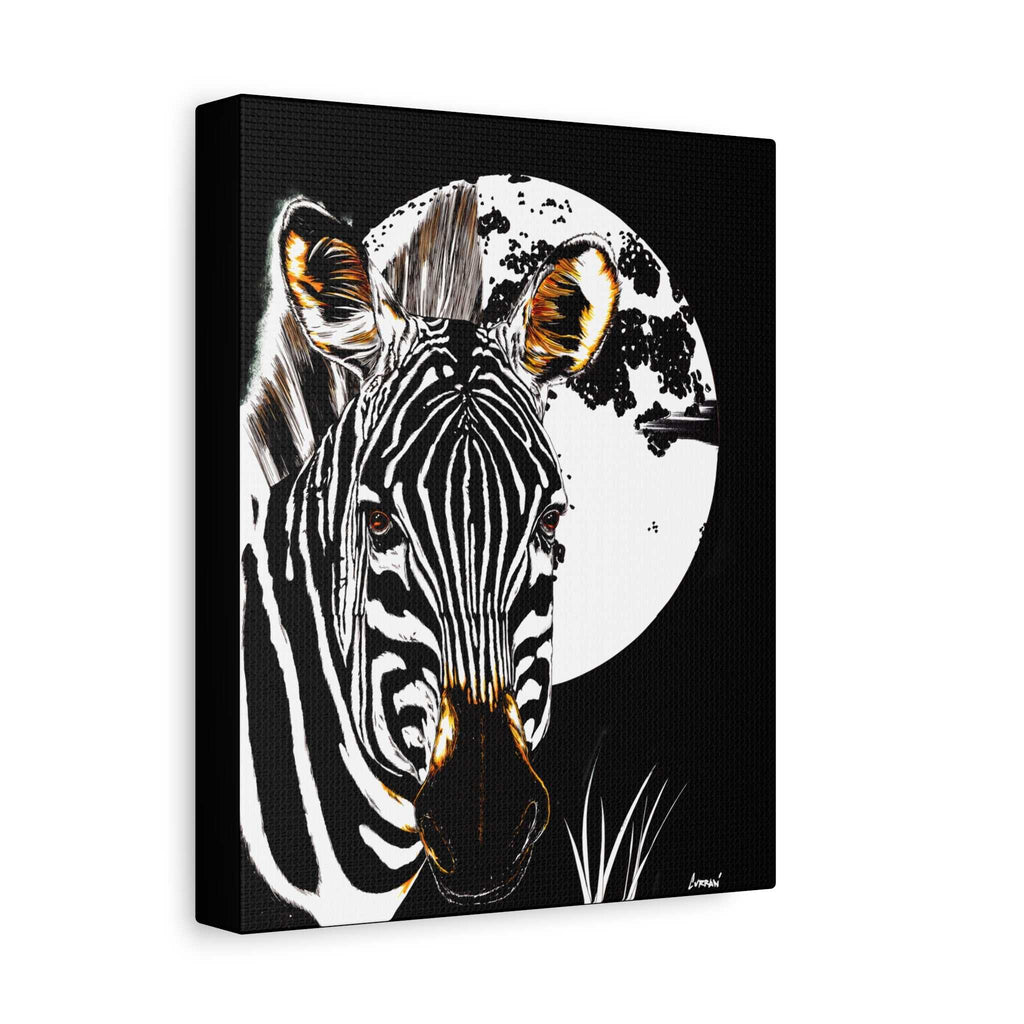Zebra Wall Art, Zebra Print, Hand-Drawn Zebra, Wildlife Art, Safari Animal Decor, Nature Wall Art, Black and White Art, Animal Lover Gift Printed on Matte Canvas,