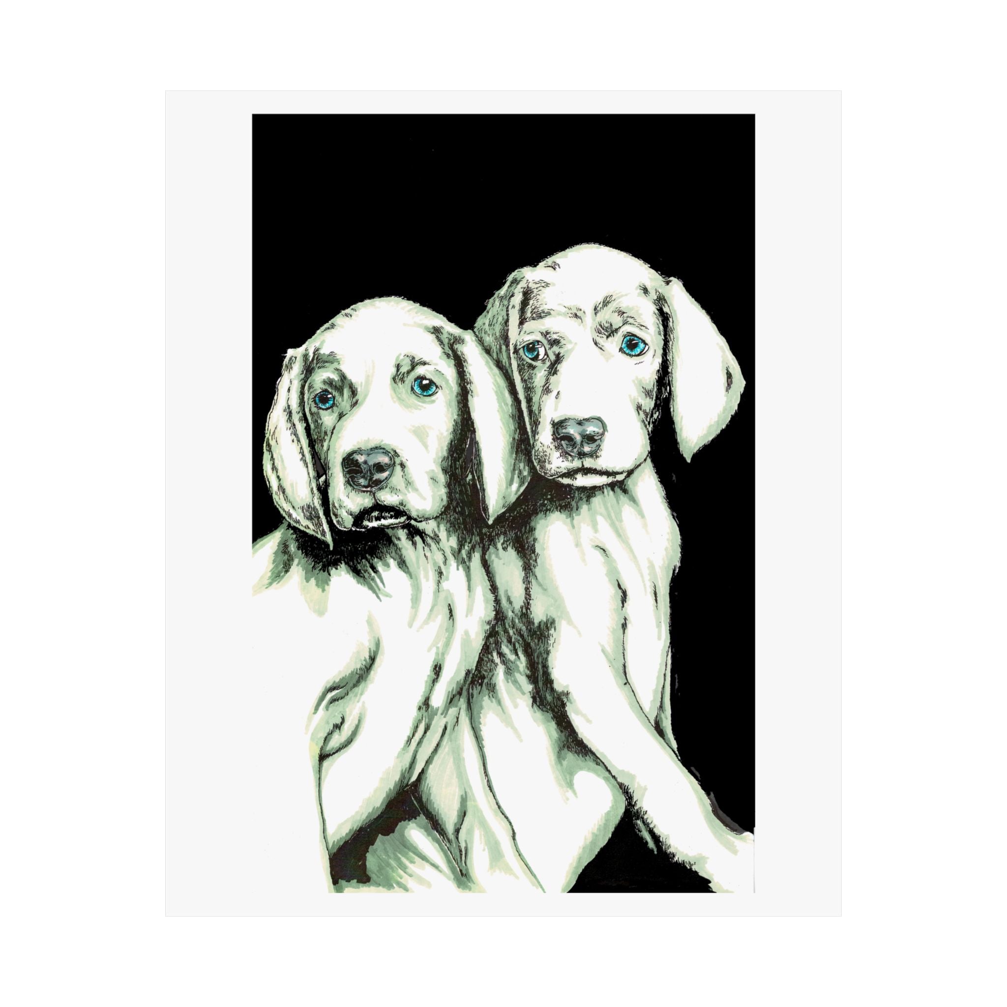 Custom Dog Art Satin Poster - Perfect for Pet Lovers