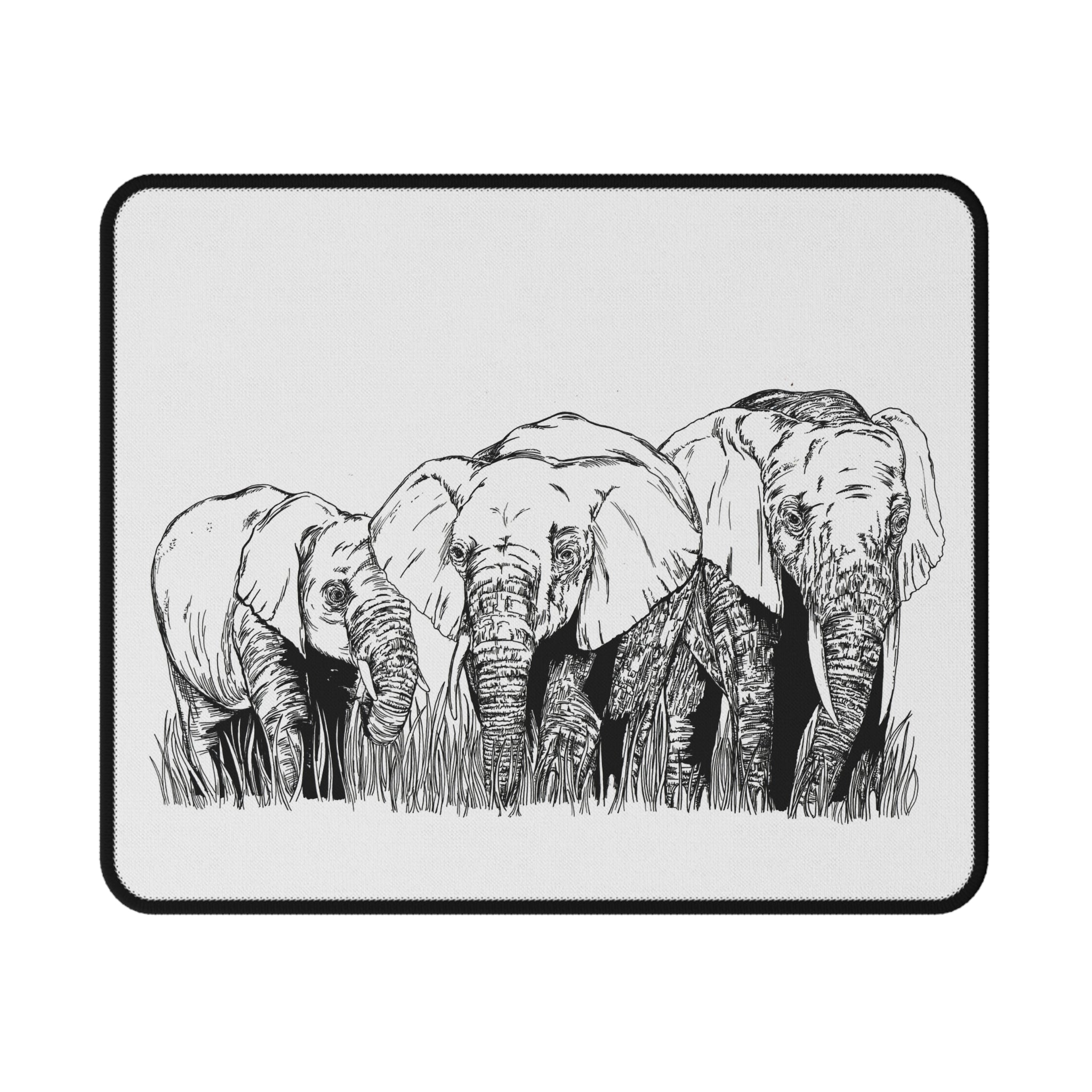 Elephant Family Non-Slip Gaming Mouse Pad