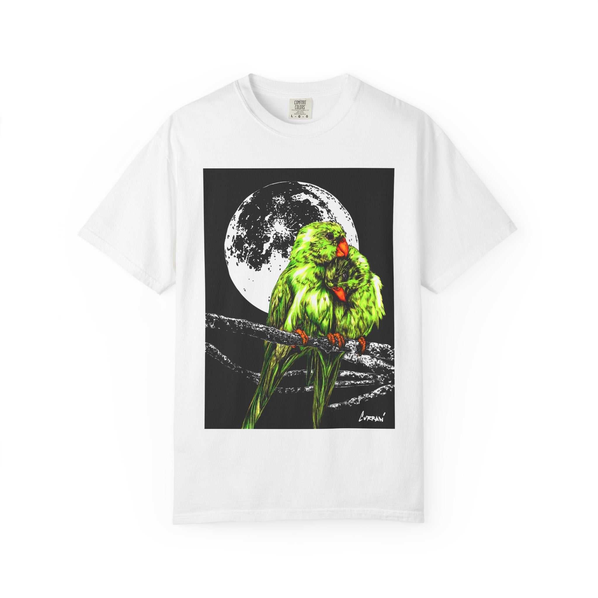 Parrots in the Moonlight Unisex T-shirt.