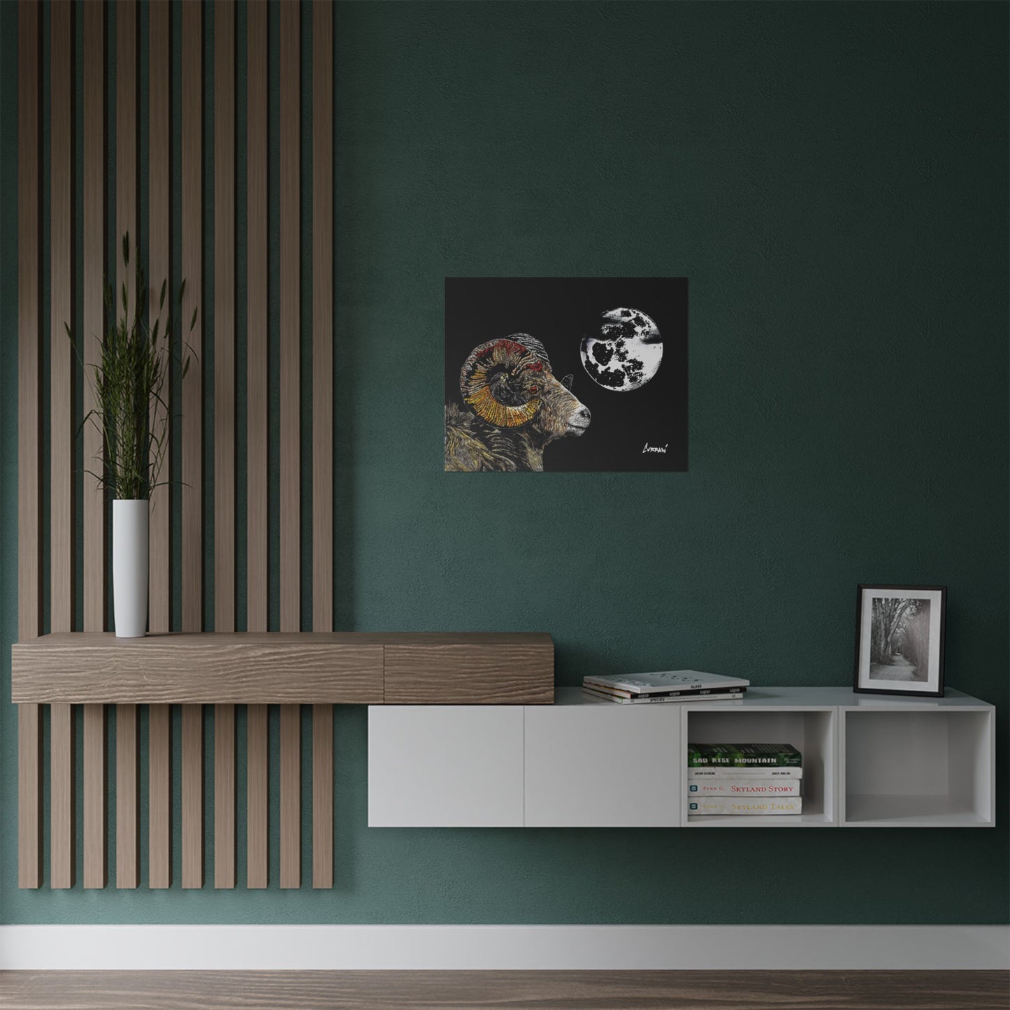 Mountain Ram Satin Poster - 300gsm Art Print for Home Decor
