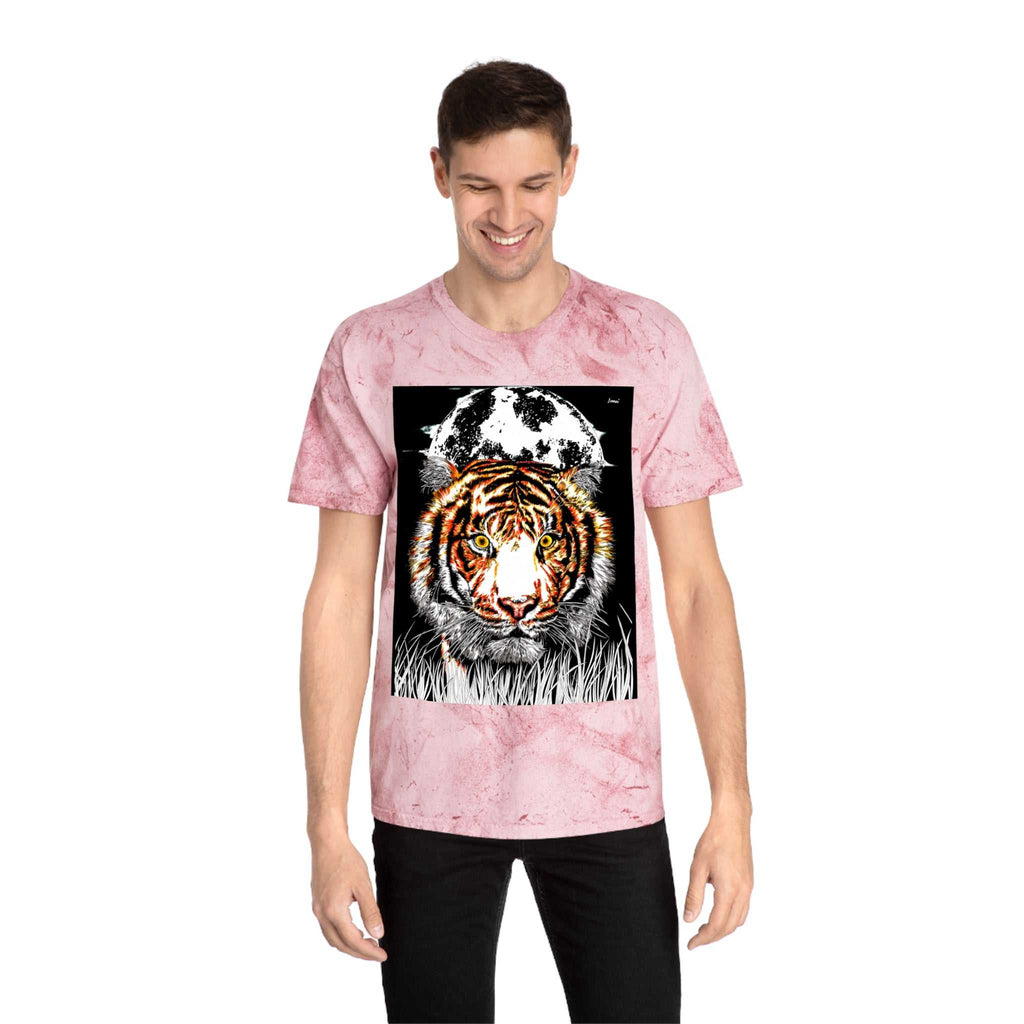Color Blast Tiger Unisex T Shirt Original Hand Drawn Art