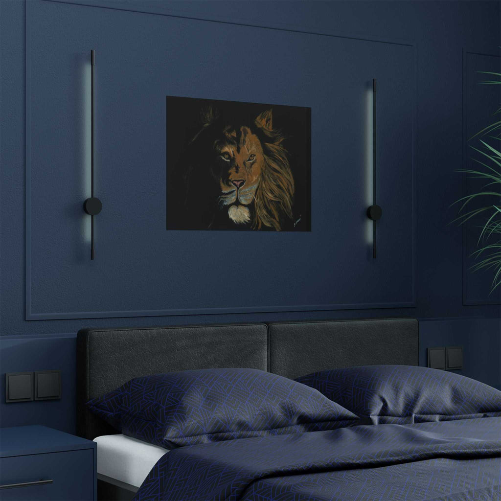 Majestic Lion Satin Poster - 300gsm Art Print for Home Decor