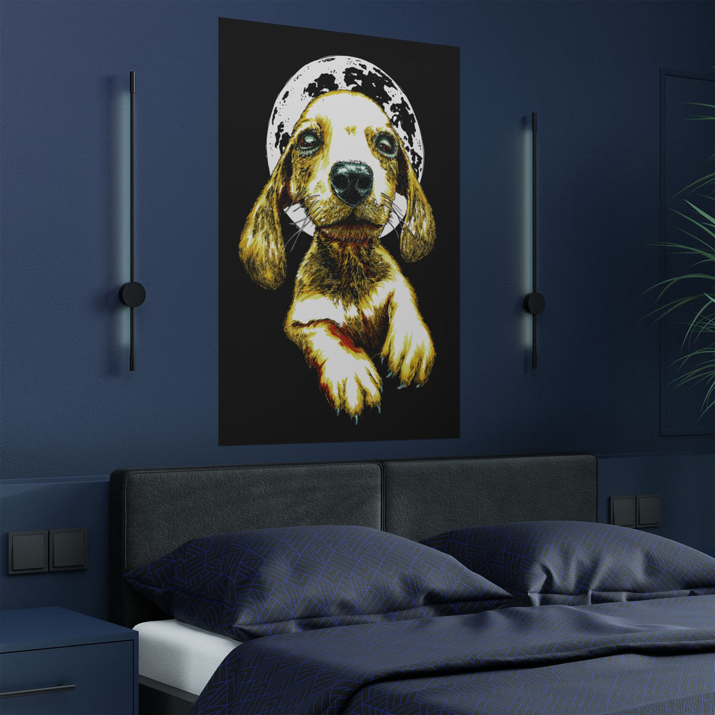 Charming Dog Satin Poster - 300gsm Wall Art Print