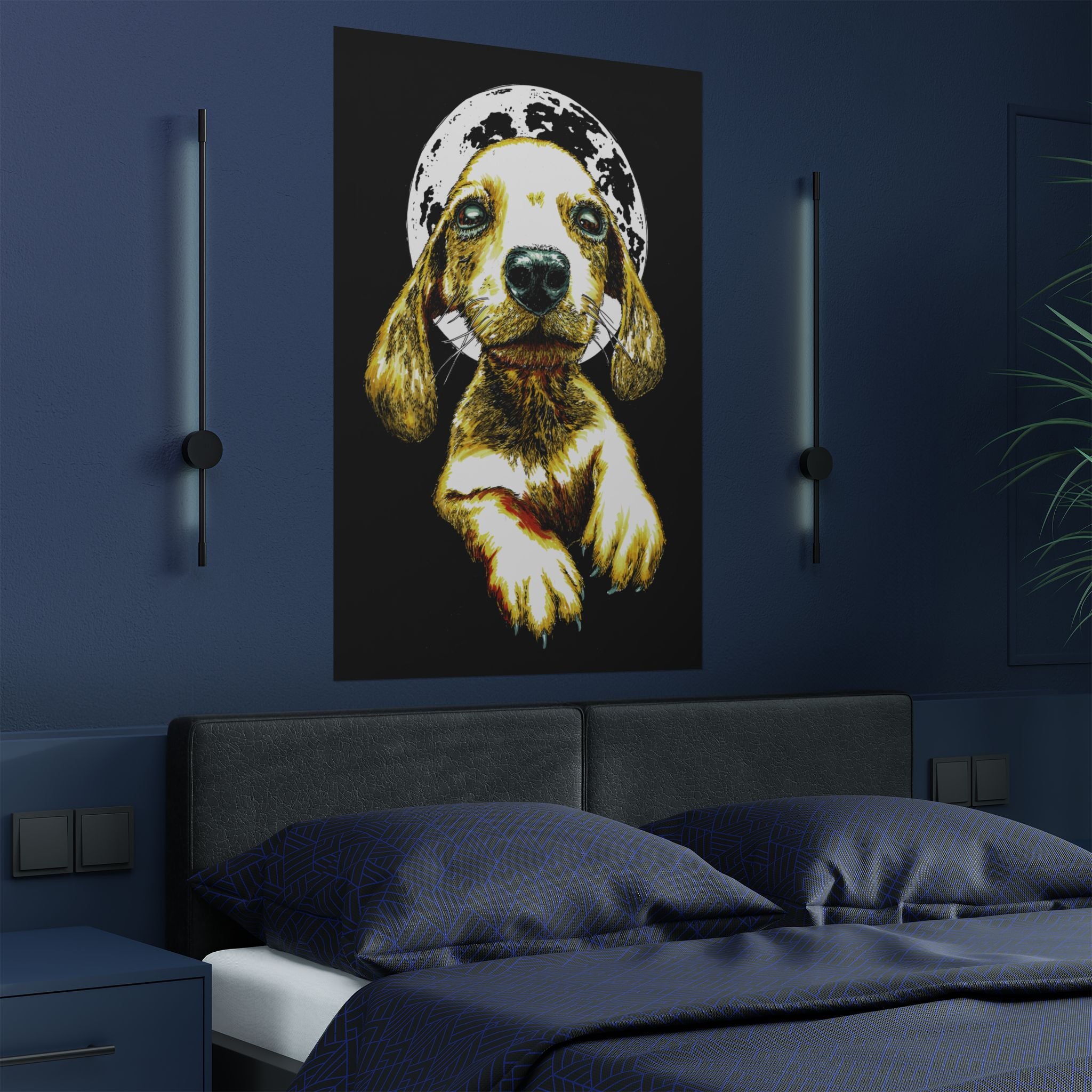 Charming Dog Satin Poster - 300gsm Wall Art Print