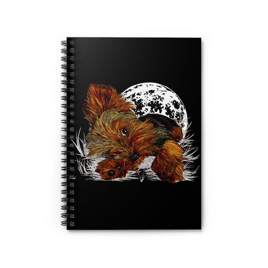 Yorkie Terrier Spiral Notebook – Ruled Line, Original Hand-Drawn Art