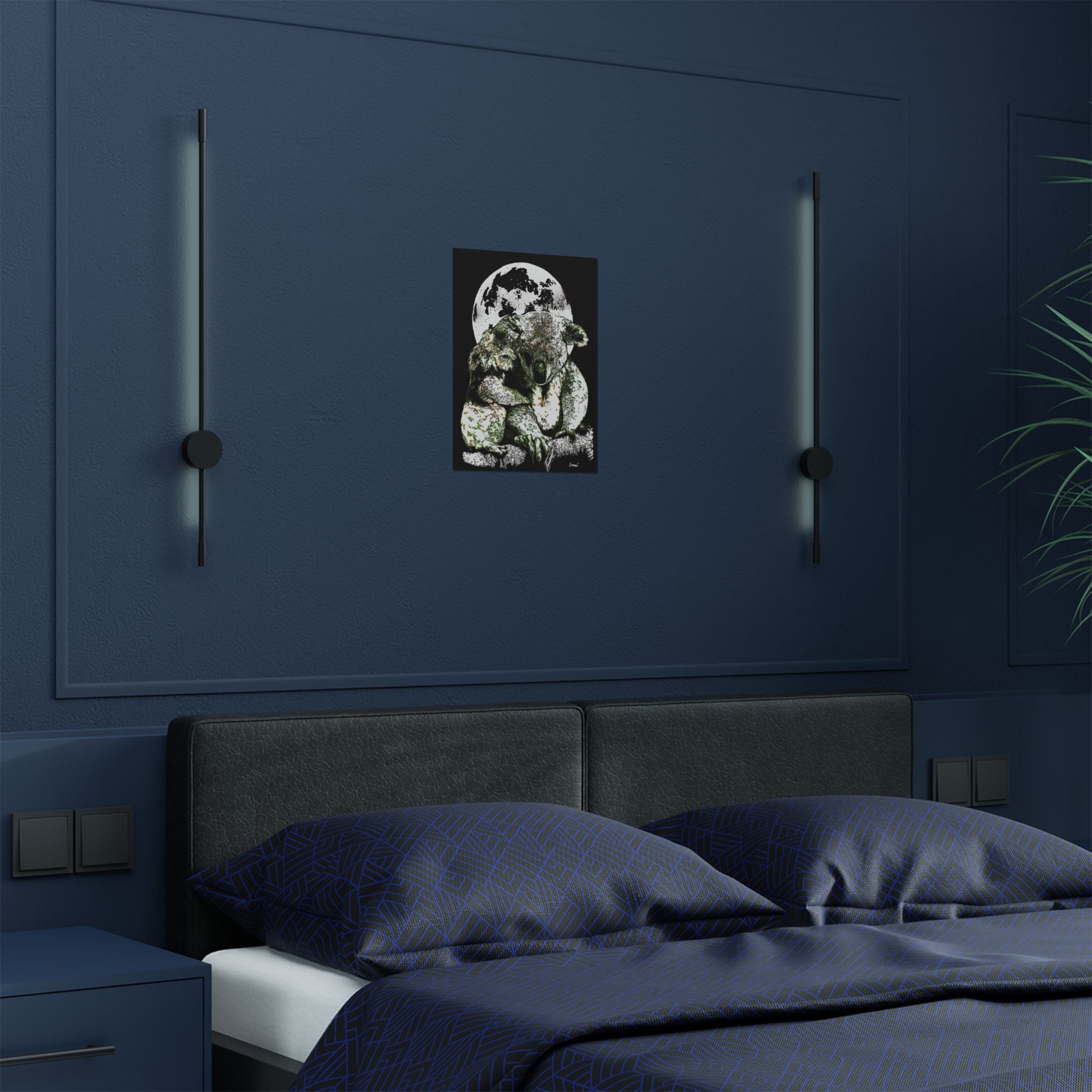 Koala Moon Satin Poster - 300gsm Wall Art for Animal Lovers