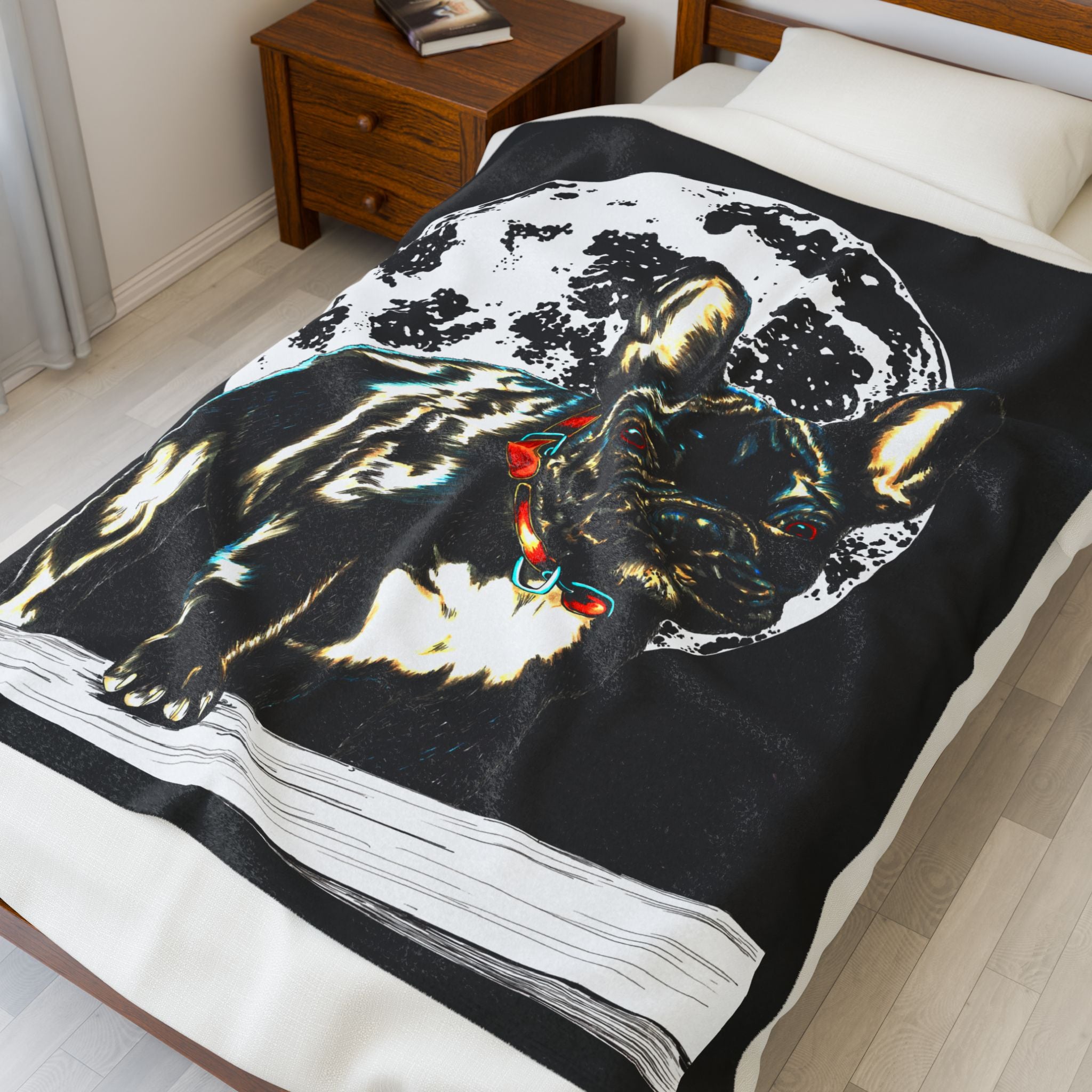 Cozy French Bulldog Velveteen Blanket Perfect for Dog Lovers
