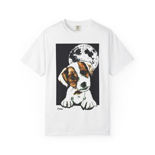 Moonlit Beagle Puppy Unisex Garment-Dyed T-shirt – Perfect for Animal Lovers