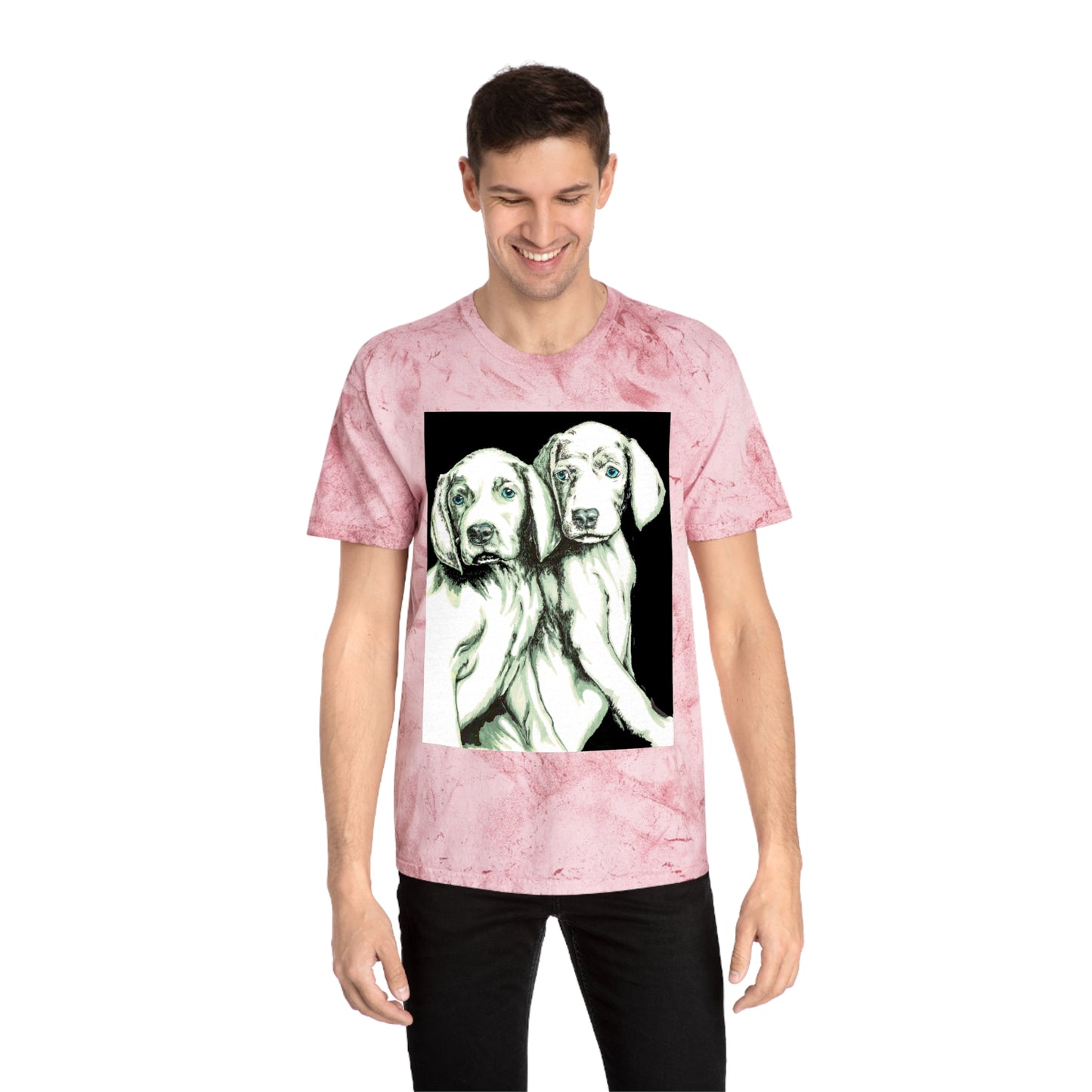 Color Blast Unisex T-Shirt with Playful Dog Design