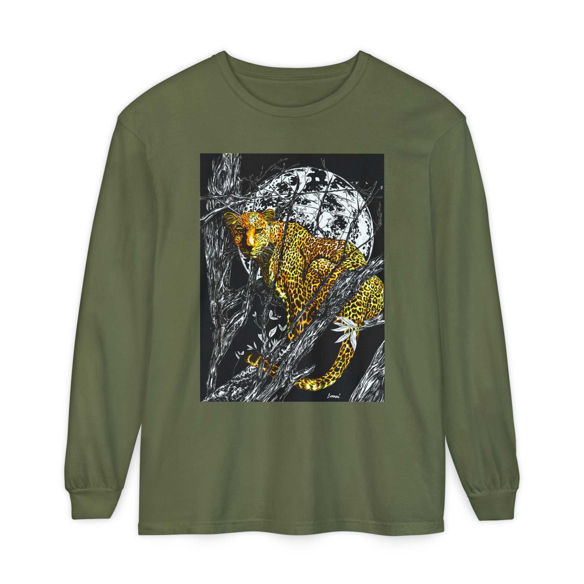 Wild Cheetah Unisex Long Sleeve T Shirt Eco-Friendly