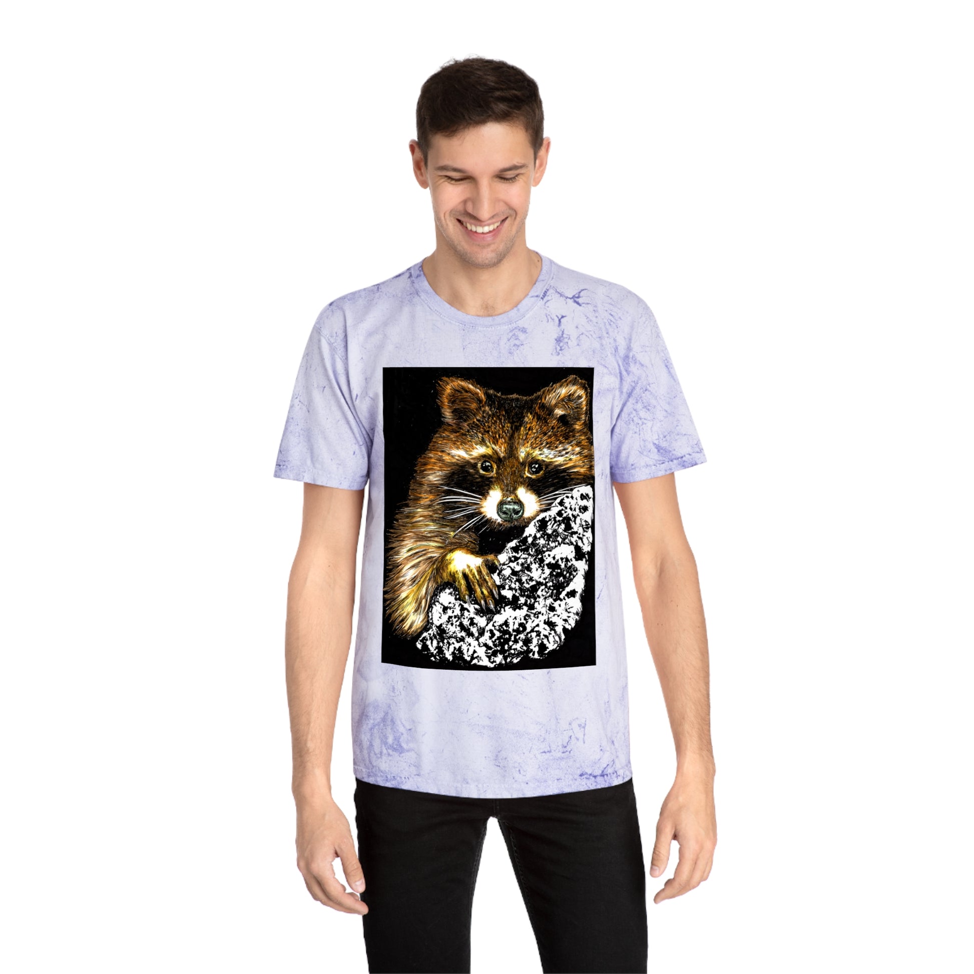 Raccoon Tree Unisex T Shirt Hand Drawn Art