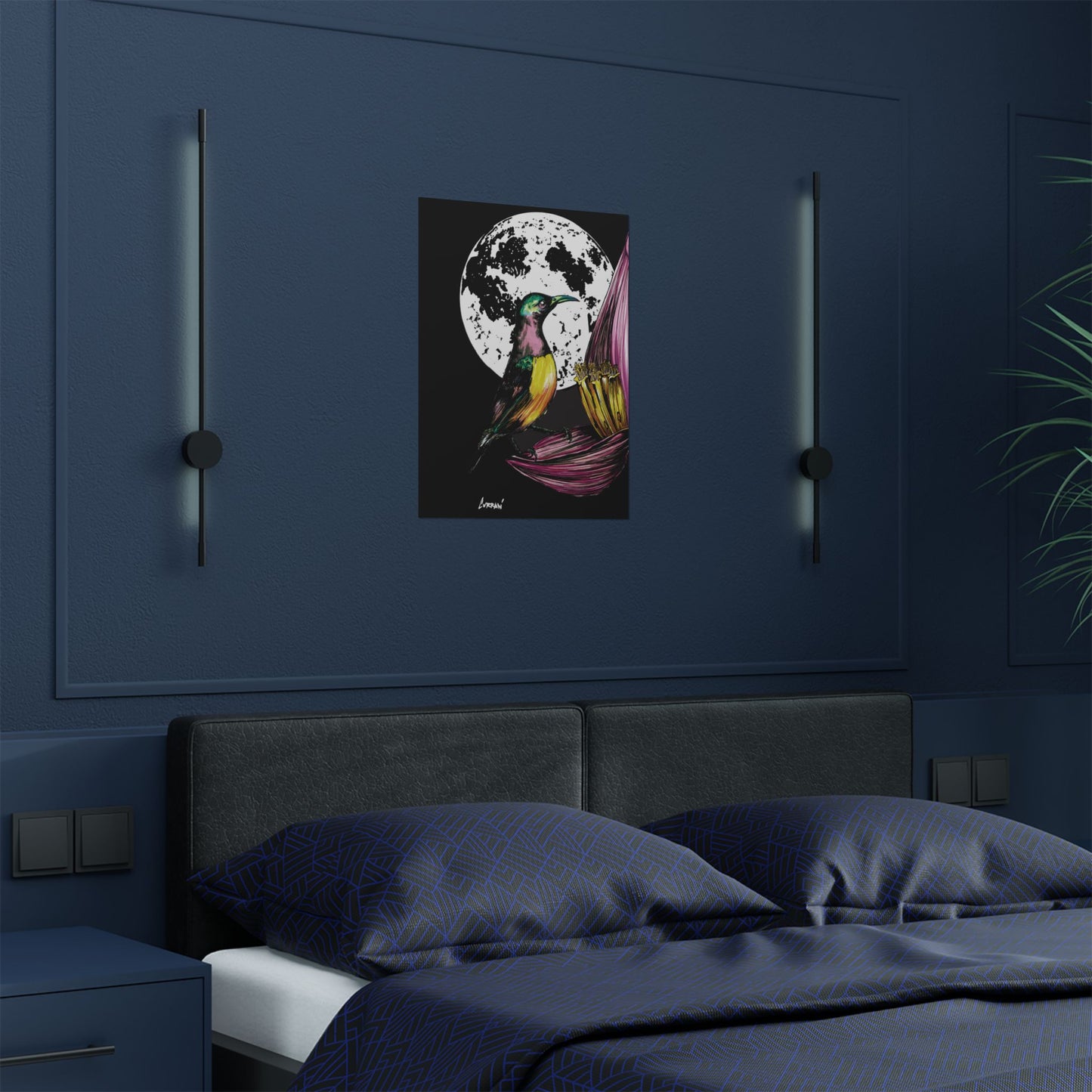 Vibrant Bird Satin Poster - 300gsm Art Print for Nature Lovers