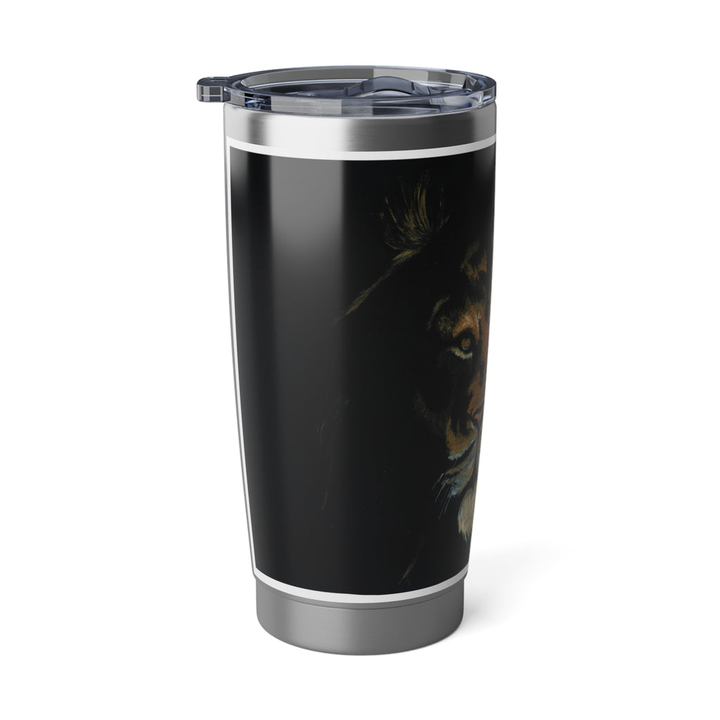 Lion Wall Art Tumbler, Hand Painted Mug, Gift for Her,