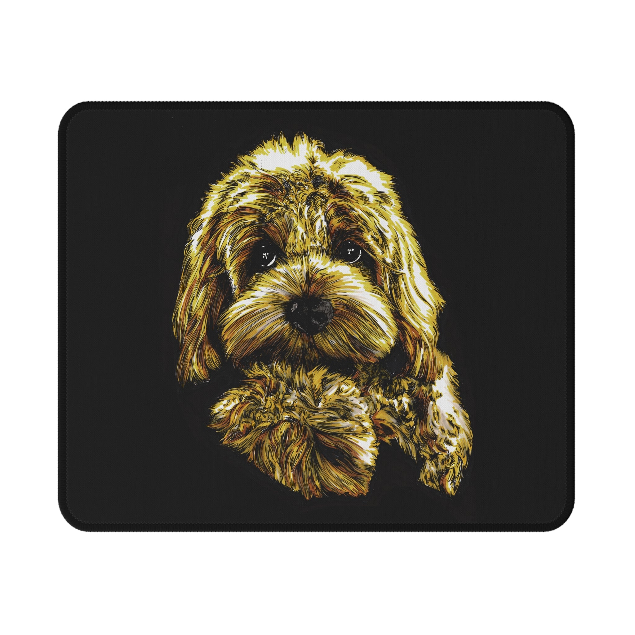 Goldendoodle Original Hand-Drawn Art, Gaming Mouse Pad