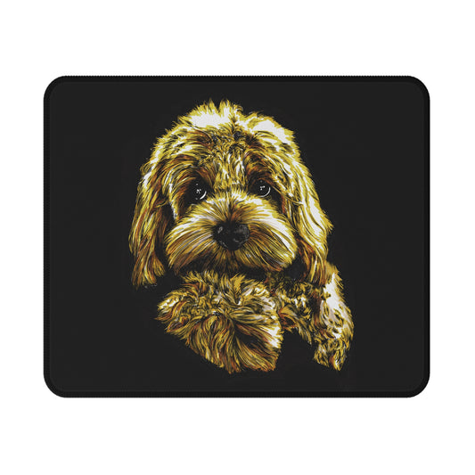 Goldendoodle Original Hand-Drawn Art, Gaming Mouse Pad
