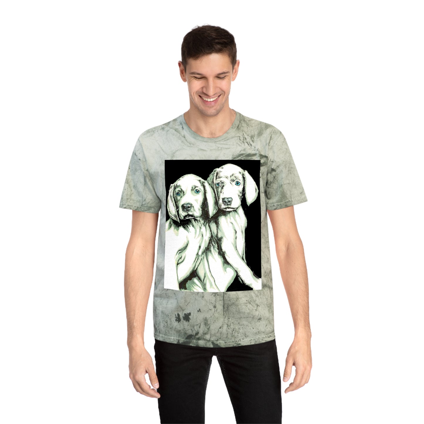 Color Blast Unisex T-Shirt with Playful Dog Design