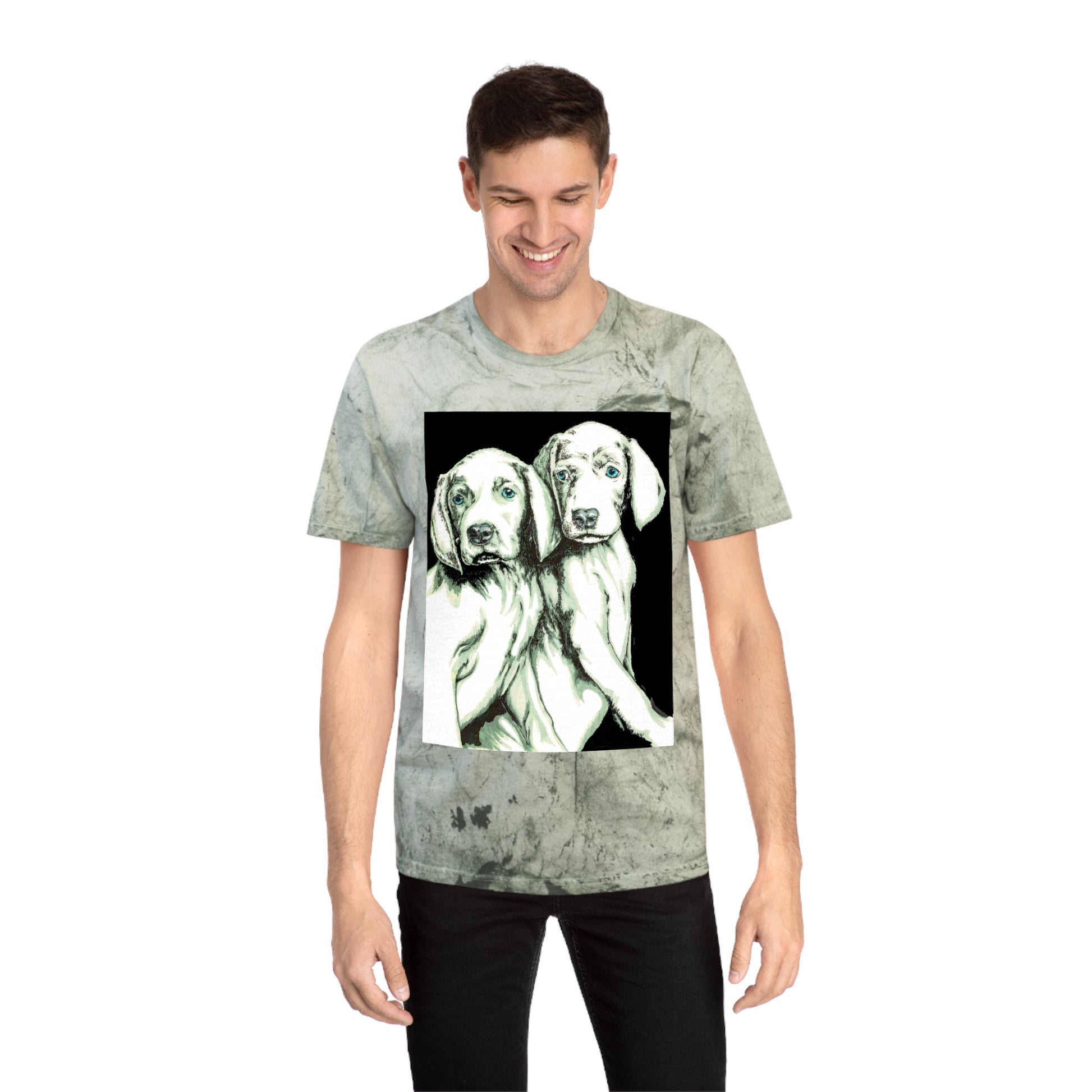 Color Blast Unisex T-Shirt with Playful Dog Design