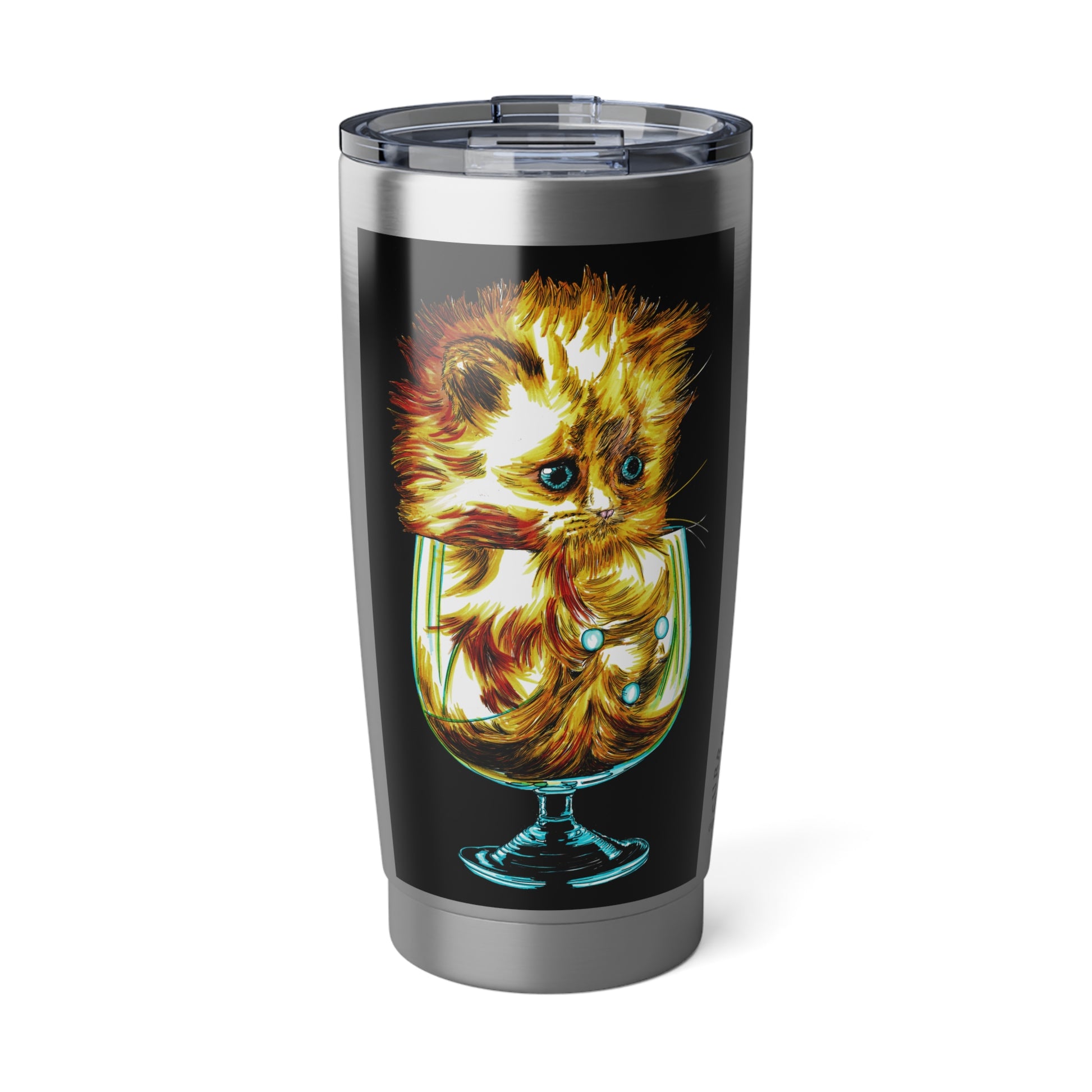 Kitten Art 20oz Tumbler -Original Hand Drawn Art