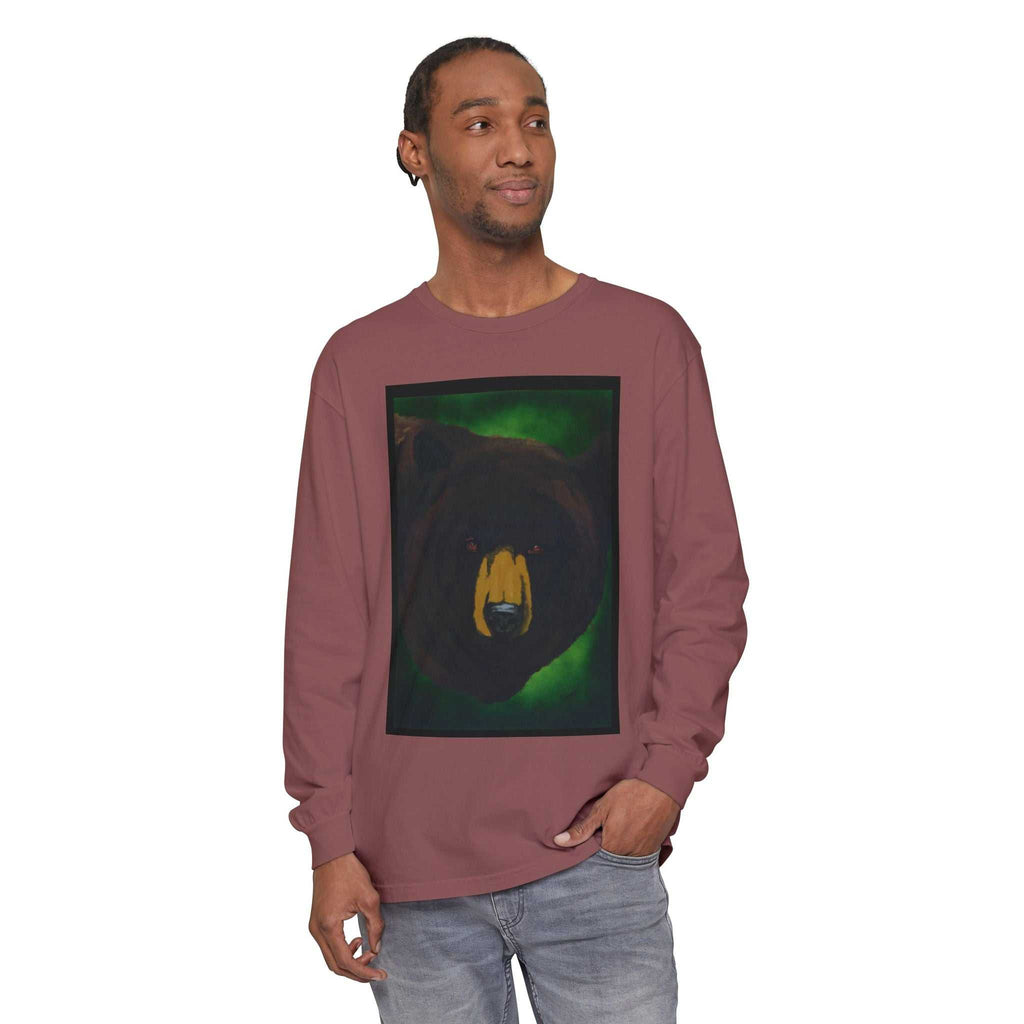 Brown Bear Portrait Long Sleeve Unisex T Shirt