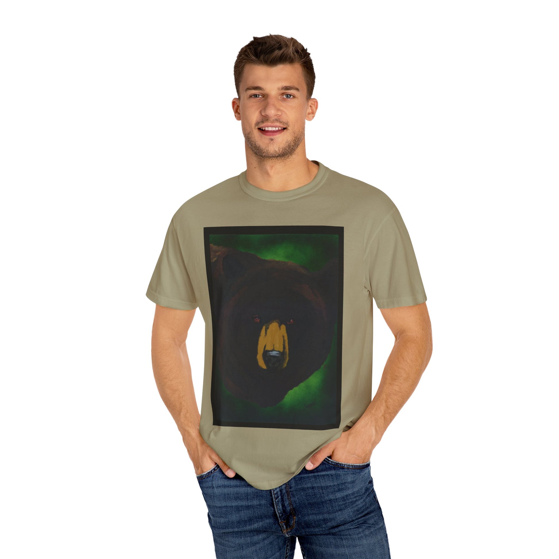 Brown Bear Unisex Garment-Dyed T-Shirt - Nature Apparel