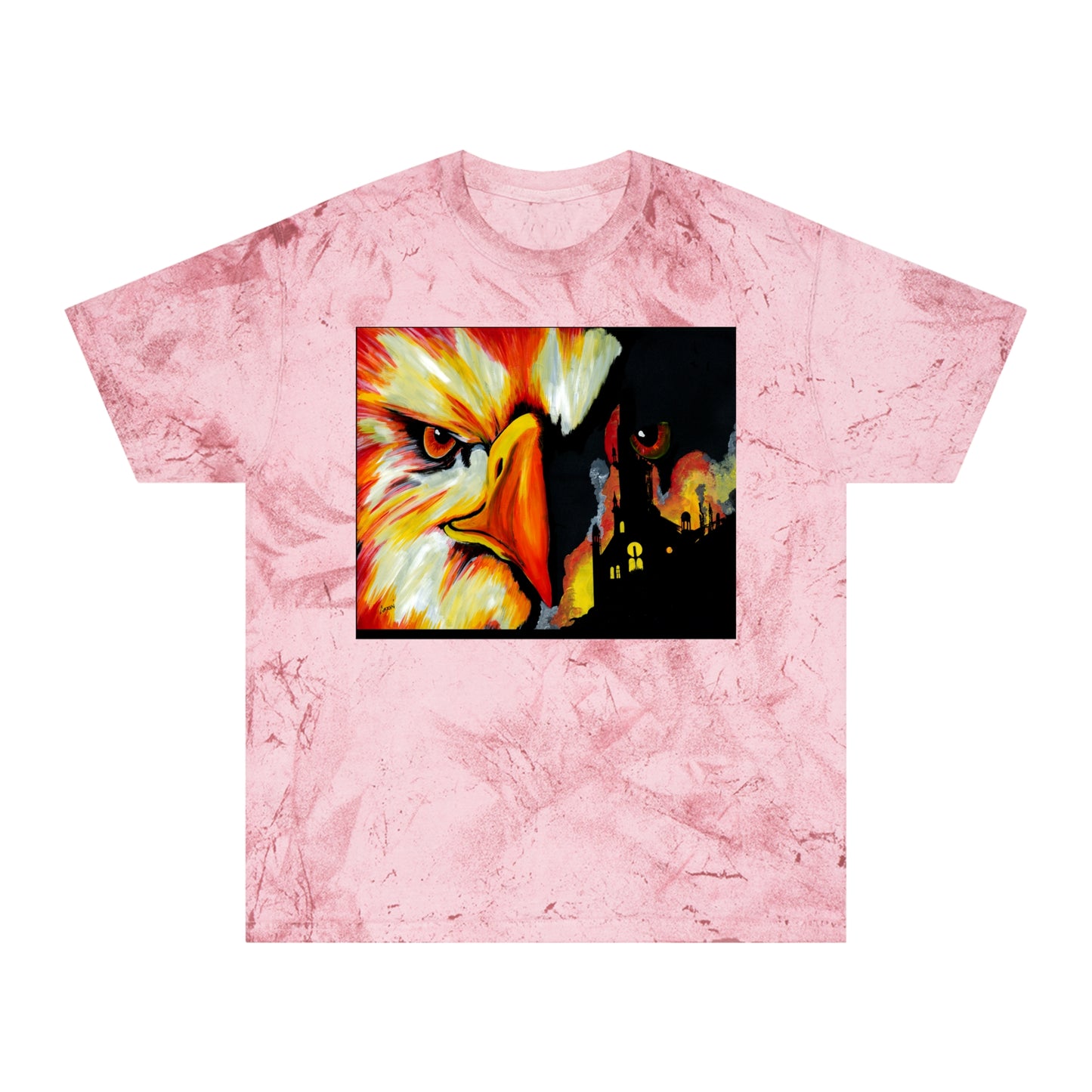 Phoenix Rising Color Blast T Shirt Original Hand Painted Art