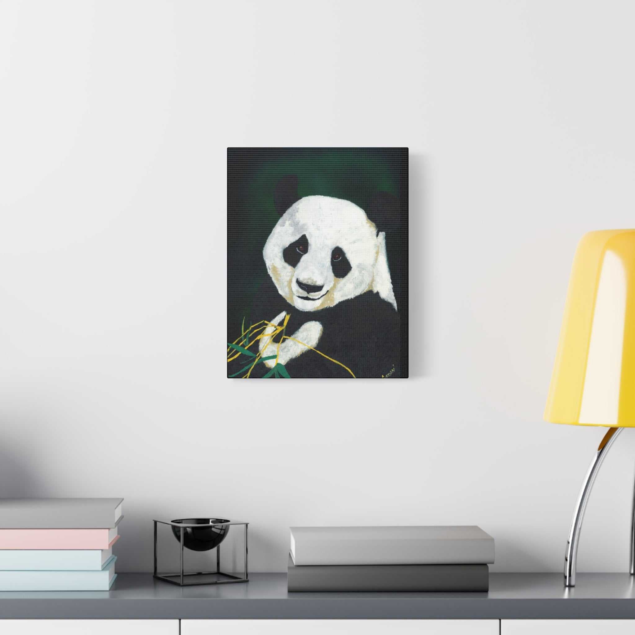 Panda Wall Art, Panda Print, Wildlife Art, Hand-Painted