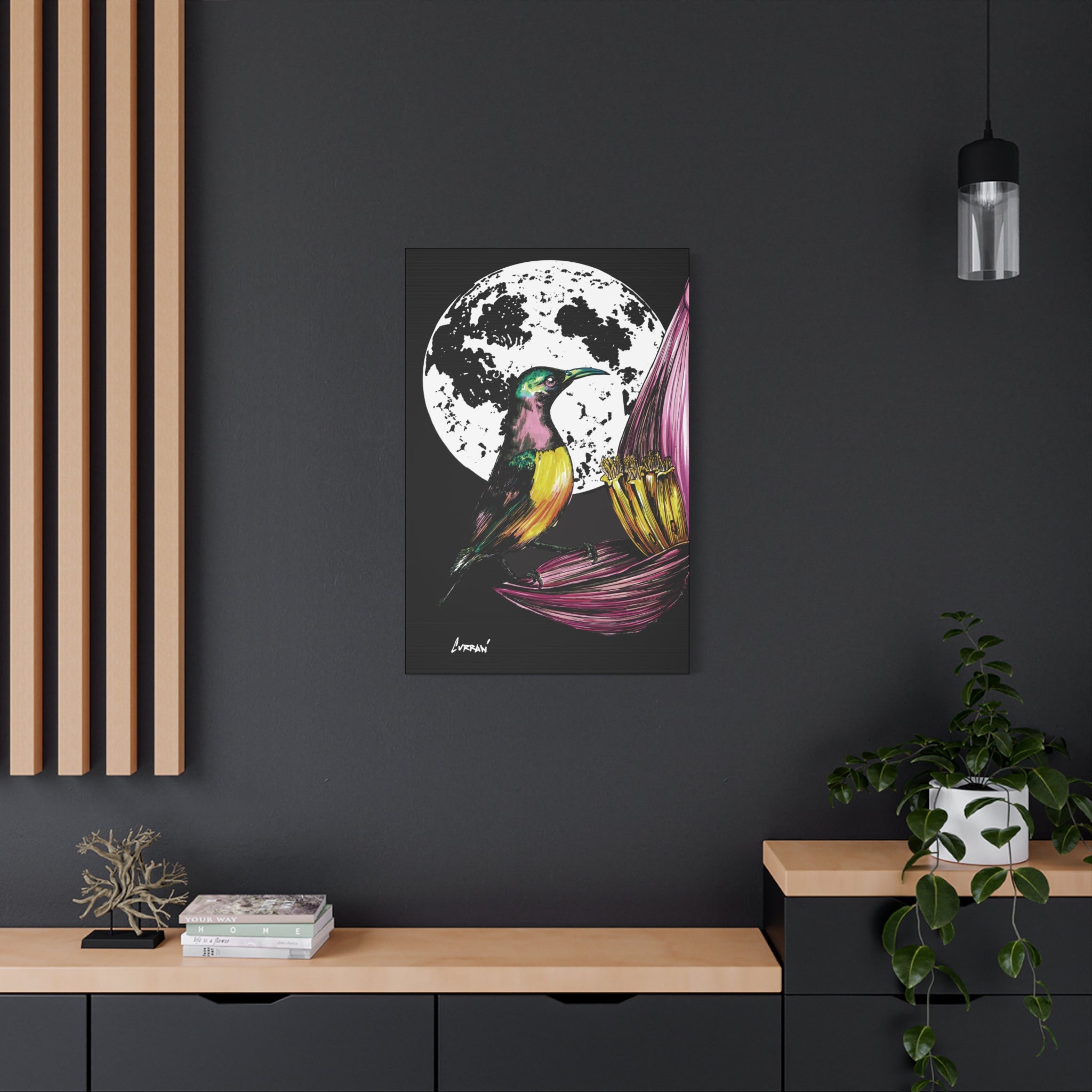 Hummingbird Wall Art Print of the Original, hand drawn