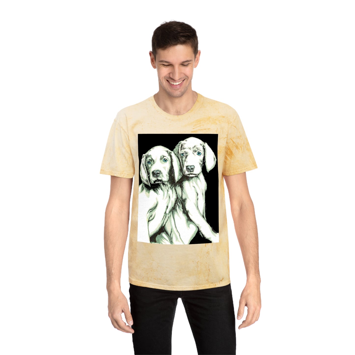 Color Blast Unisex T-Shirt with Playful Dog Design