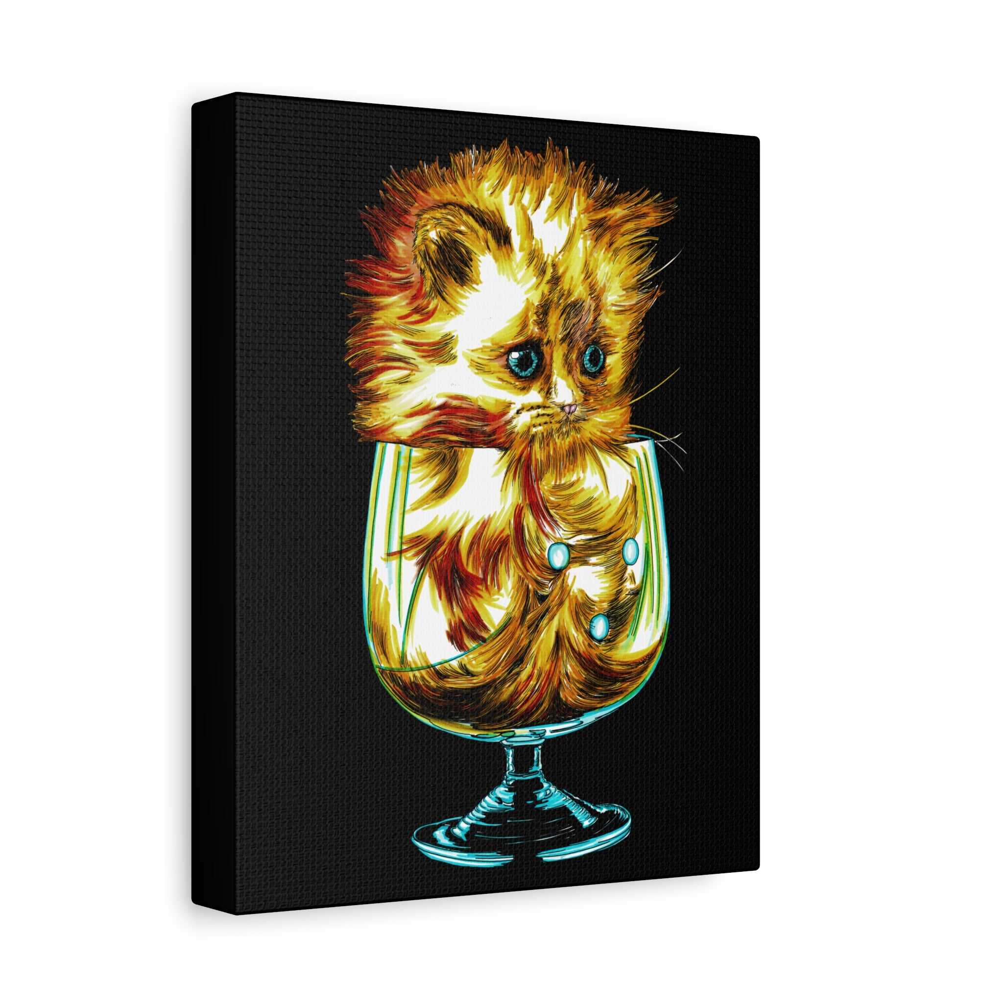 Transform your walls with the enchanting charm of our Whimsical Cat Art Canvas Print - 1.25" Stretched Wall Decor. Add a touch of whimsy to your space!