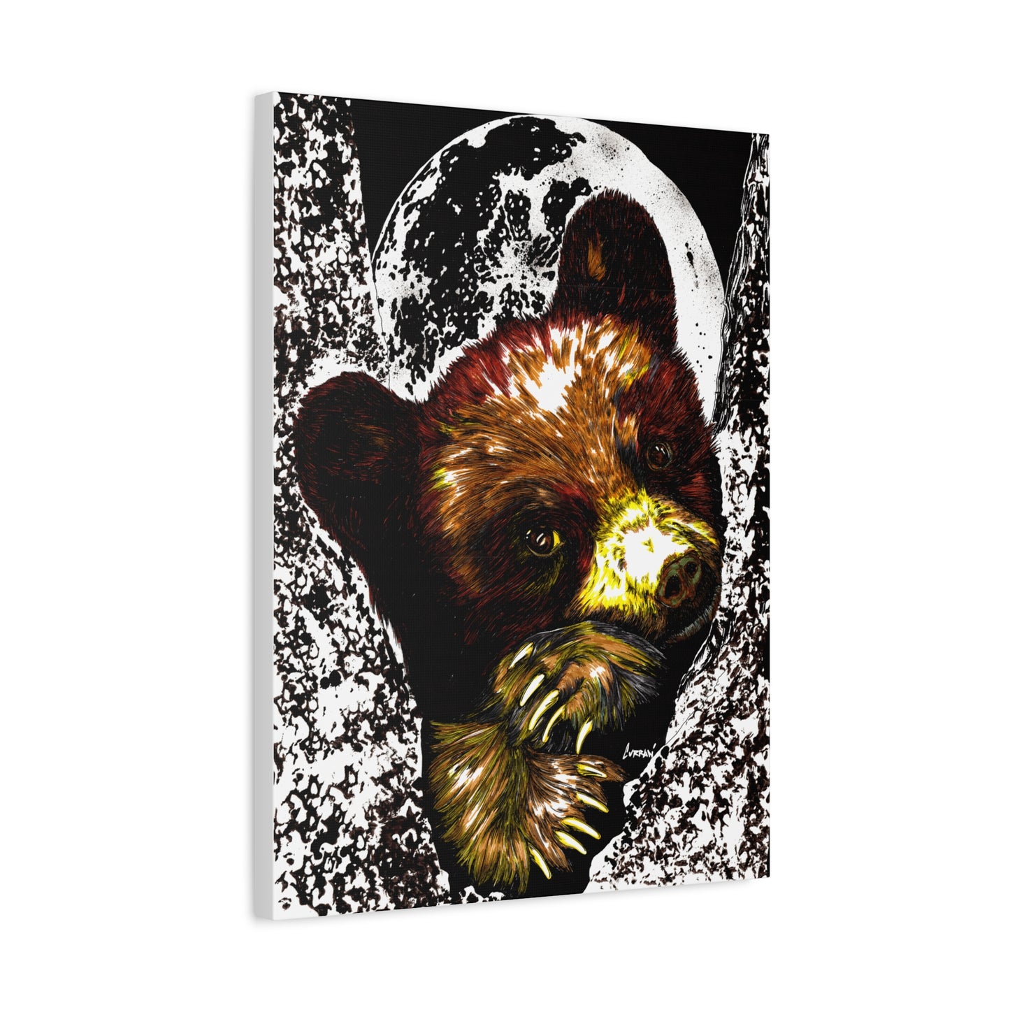 Brown Bear Cub Print of the Original, hand drawn wall art