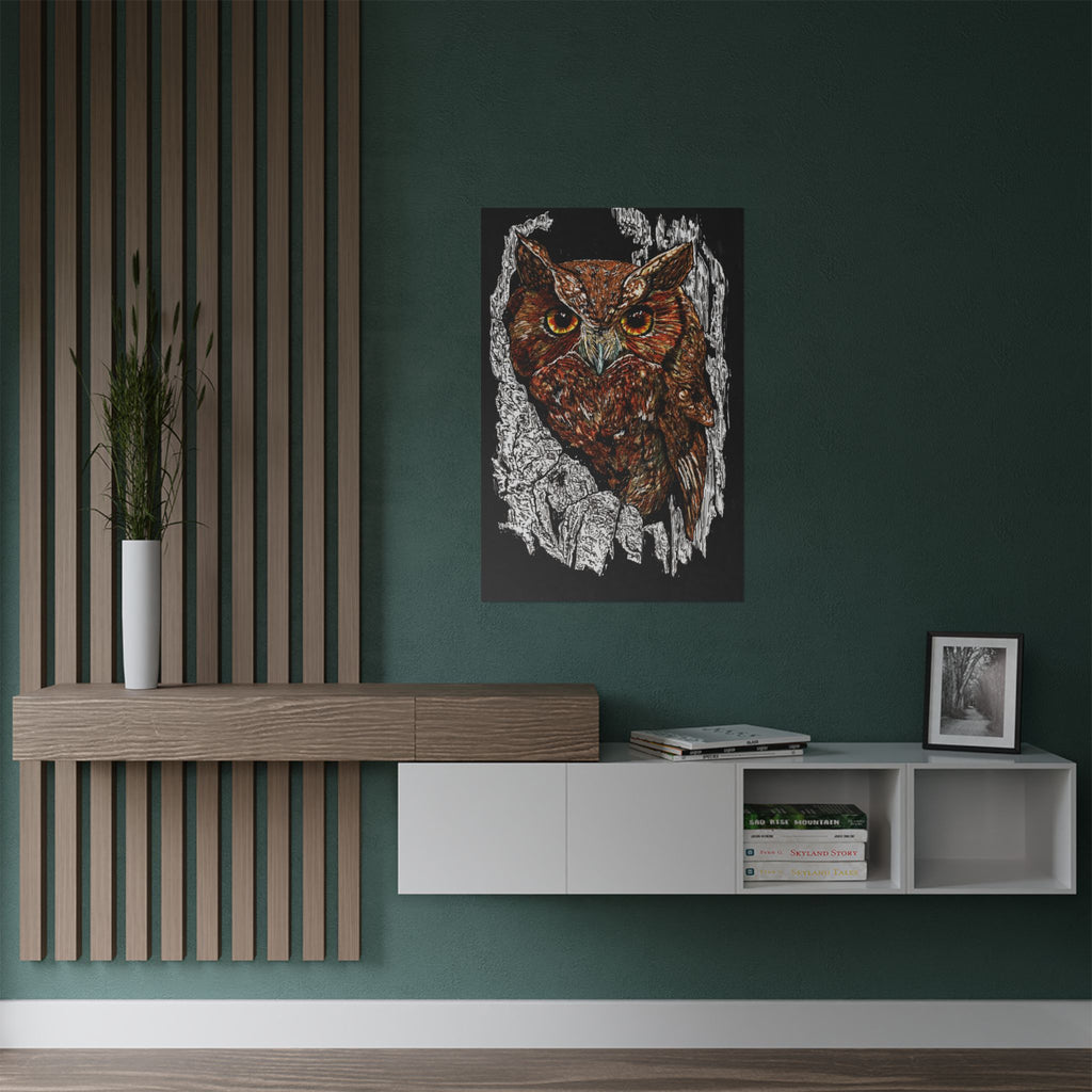 Owl Satin Poster. The perfect gift for any nature lover