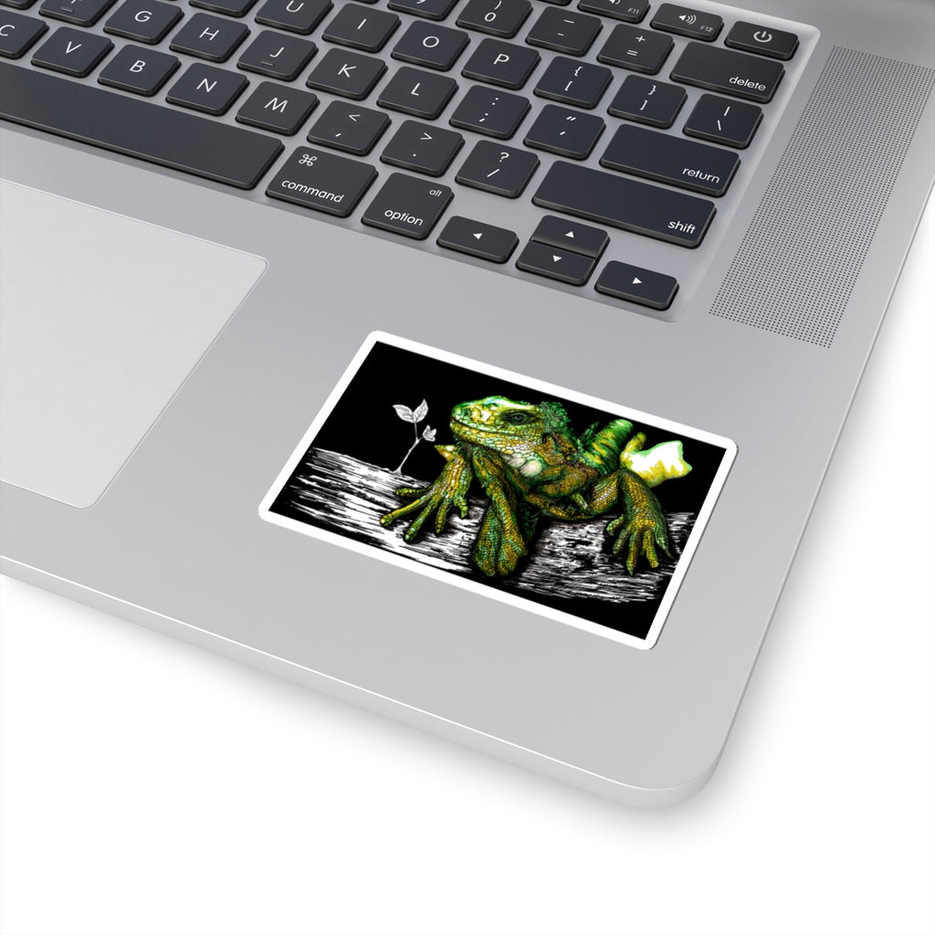 Colorful Iguana Kiss-Cut Stickers, Perfect for Laptops