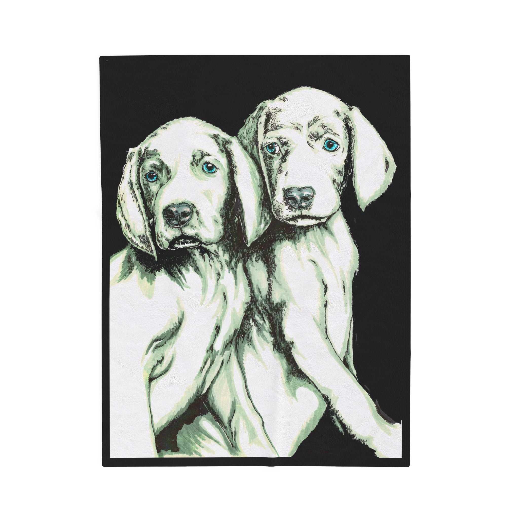 Two Puppy Design Plush Blanket