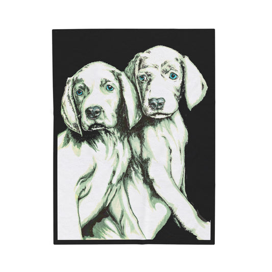 Two Puppy Design Plush Blanket