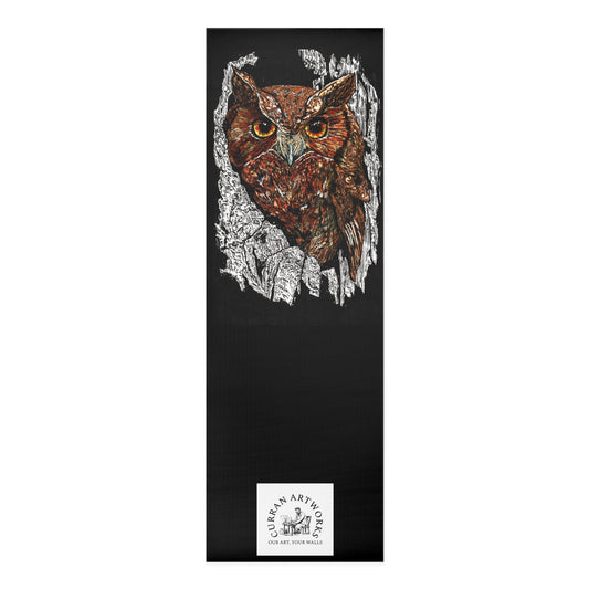 Owl Yoga Mat, Original Owl Wall Art Design, Gift for Yoga Lovers, Exercise Mat, Non-Slip Foam Mat, Birthday Gift, Christmas Gift