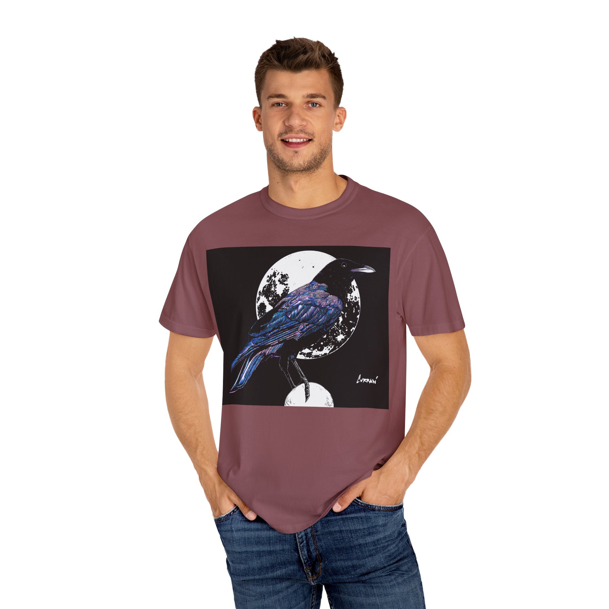 Crow Garment-Dyed T-Shirt for Nature Lovers