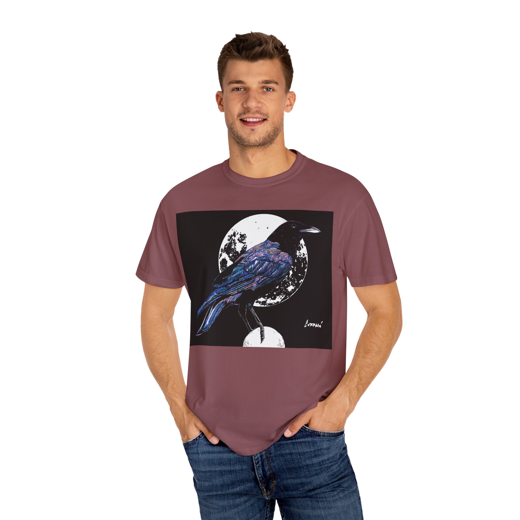 Crow Garment-Dyed T-Shirt for Nature Lovers