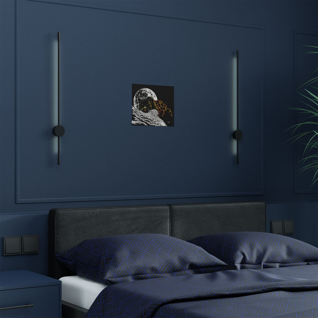Majestic Bear Satin Poster - Night Moon Art Print (300gsm)