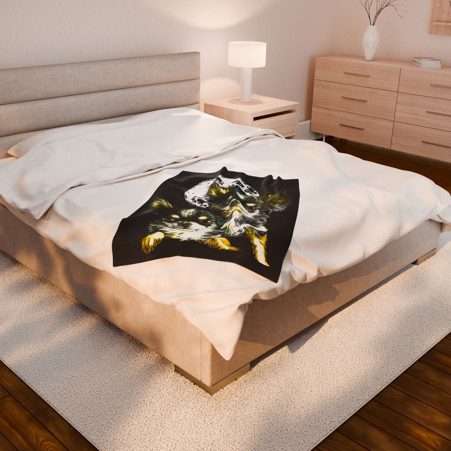 Cute Chihuahua Motif Cozy Blanket for Dog Lovers
