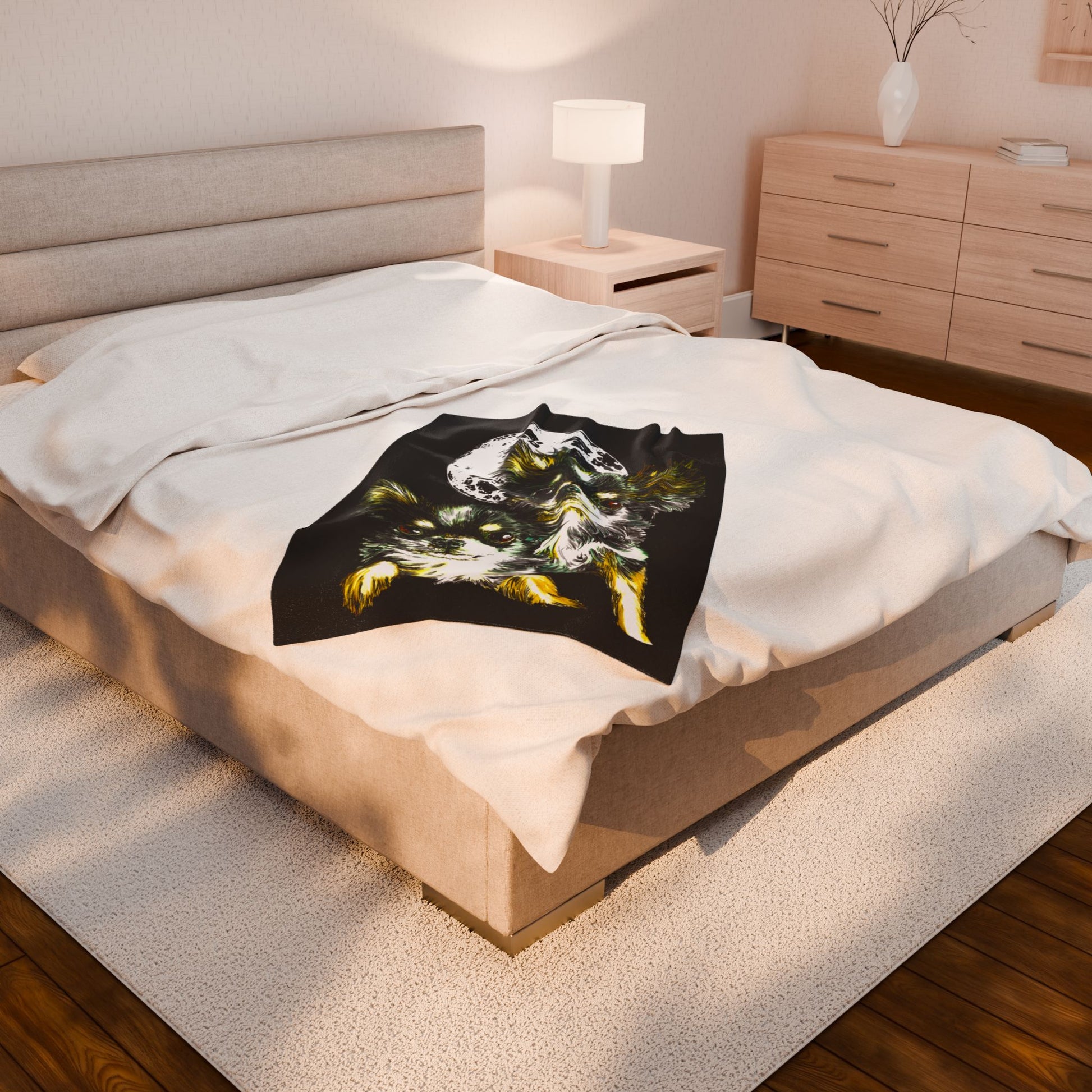 Cute Chihuahua Motif Cozy Blanket for Dog Lovers
