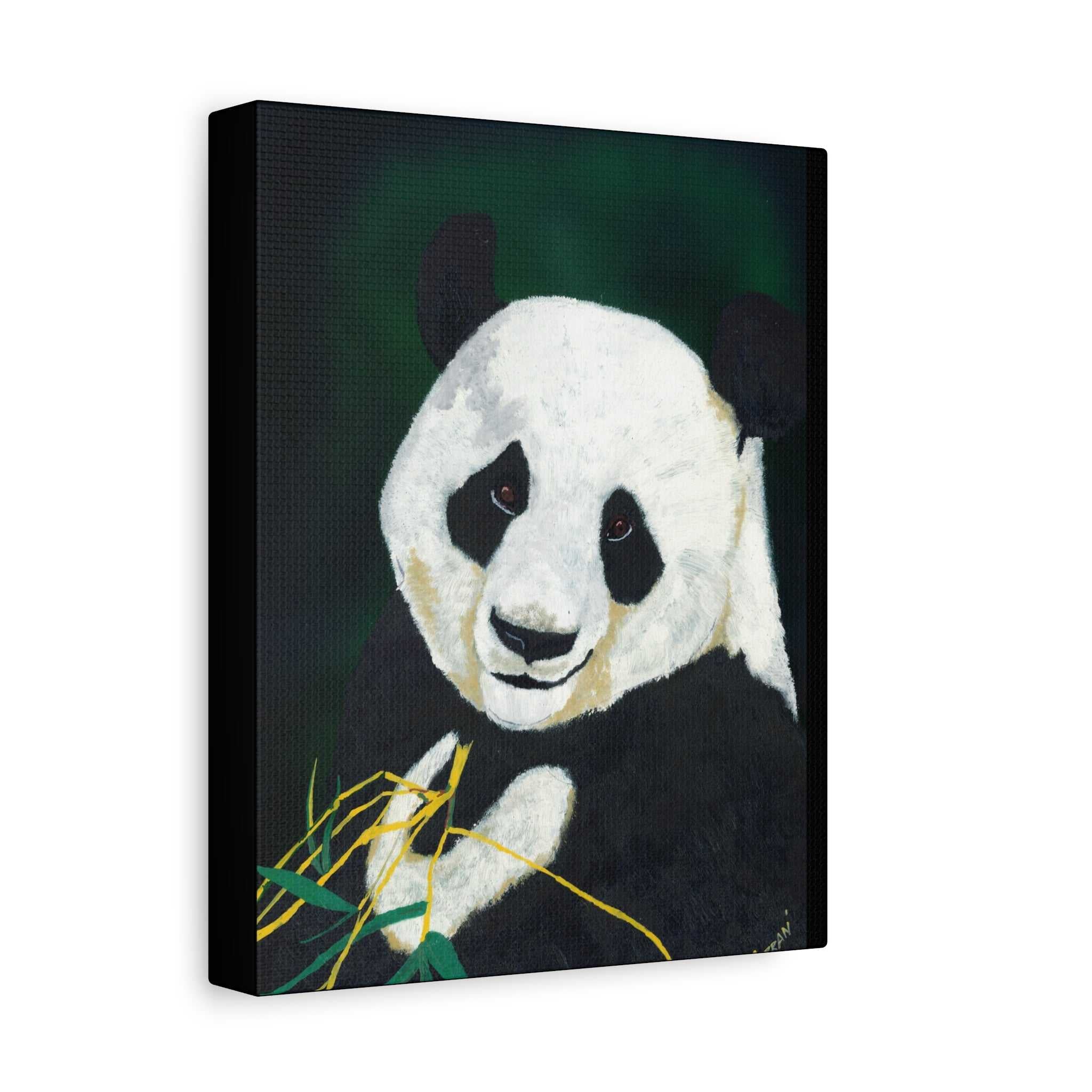 Panda Wall Art, Panda Print, Wildlife Art, Hand-Painted