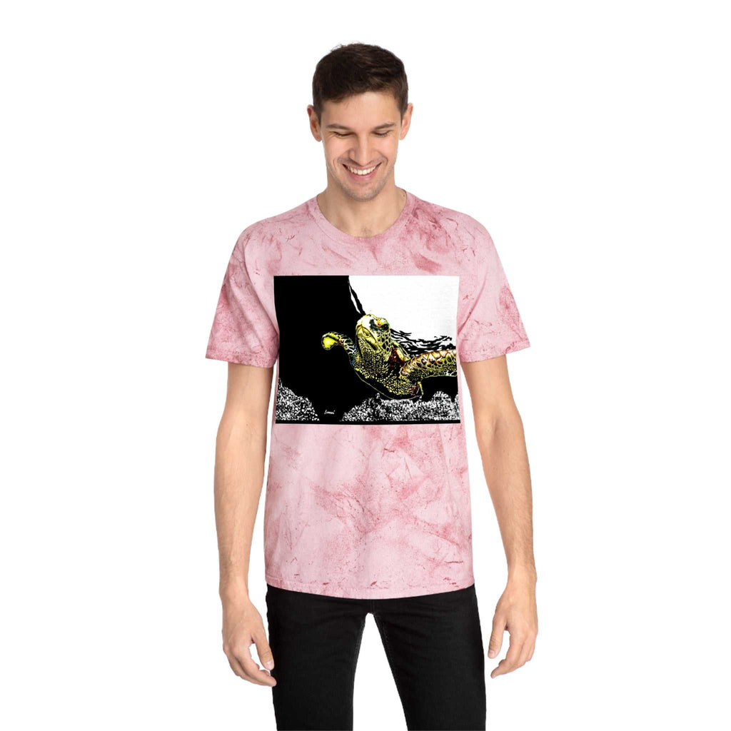 Ocean Vibes Unisex T Shirt with Hand Drawn Sea Turtle Art